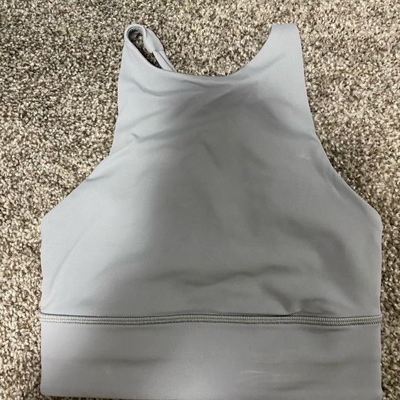 lululemon athletica Other - Lululemon Energy Bra High Neck Long Line Size 2 rhino grey